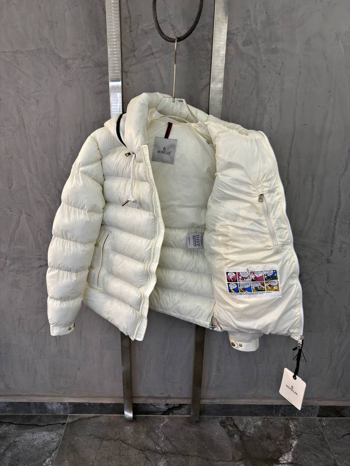 MONCLER CARDERE HOODED SHORT DOWN JACKET