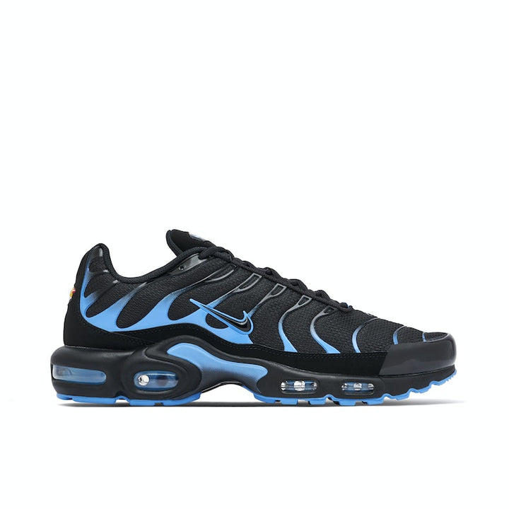 NIKE AIR MAX PLUS BLACK UNIVERSITY BLUE 